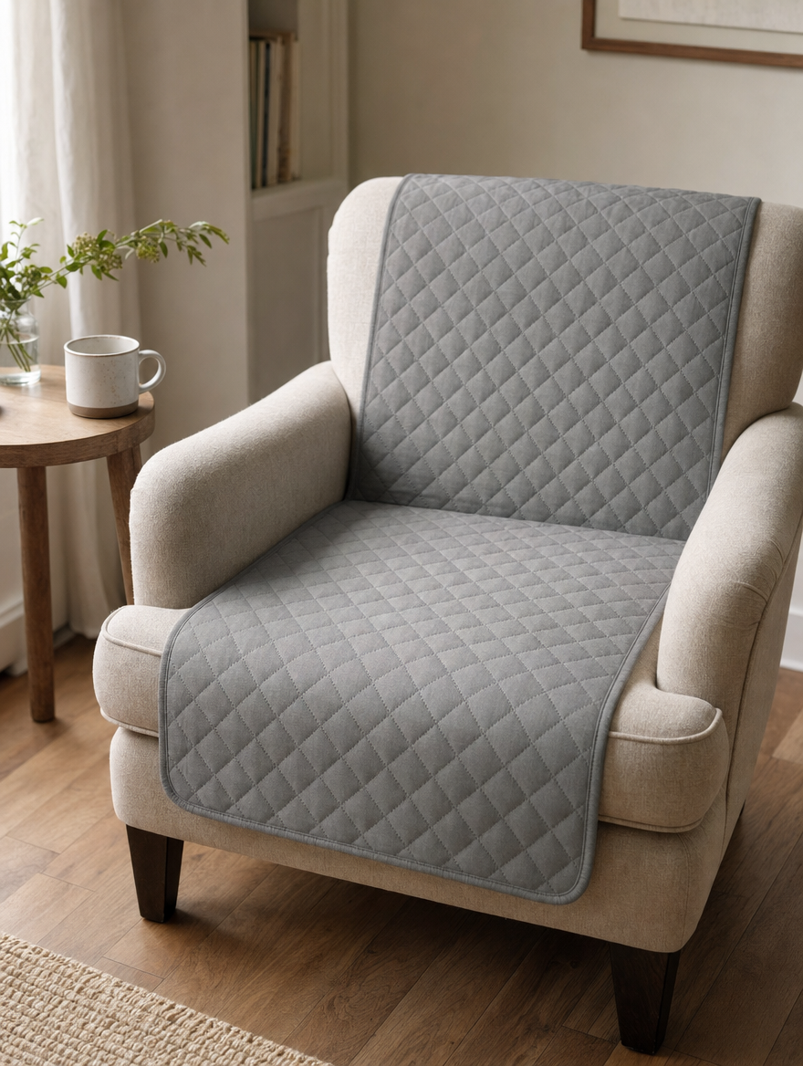 Seat size, 100 x 127 cm, on an armchair